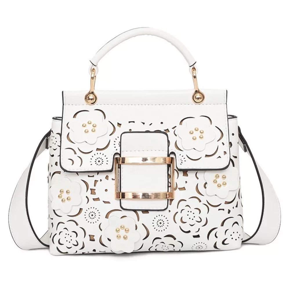 BrandNew White hollow-out flower handbag cute chic